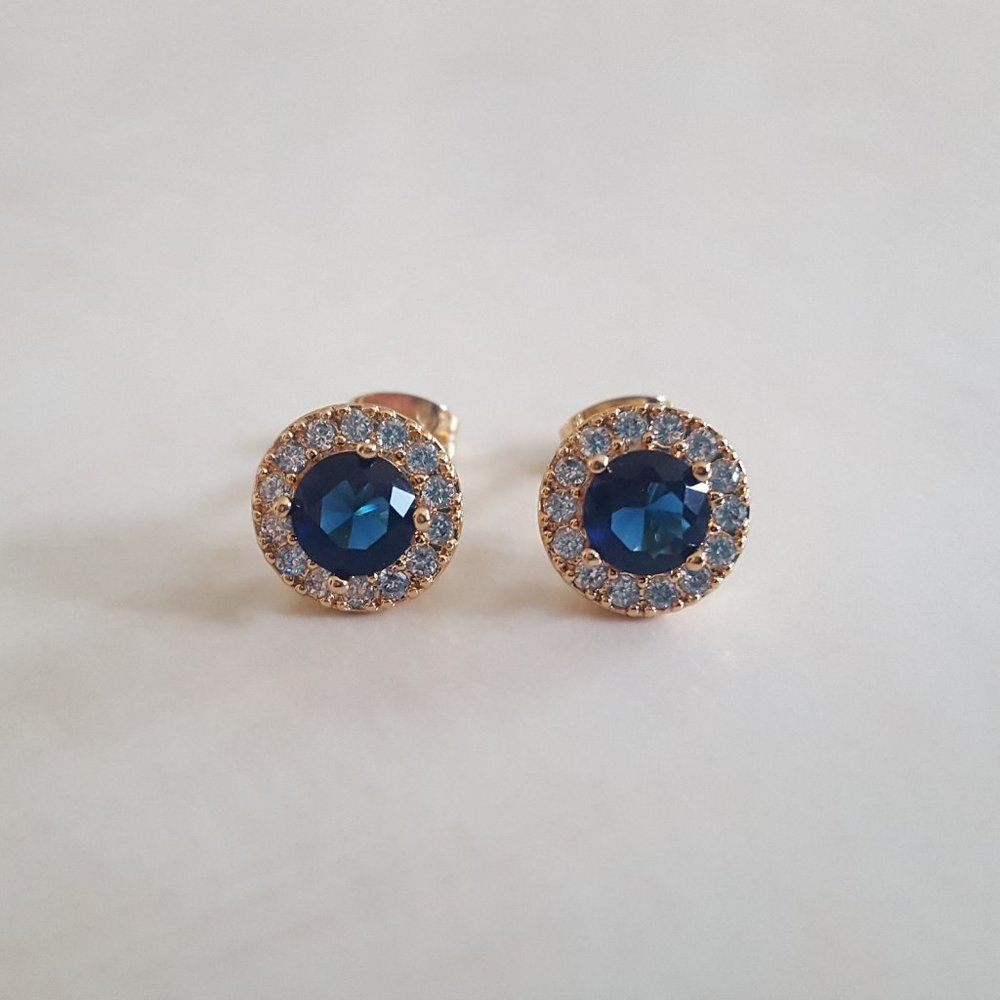 NWOT 18K Gold-Plated Cubic Zirconia Studs